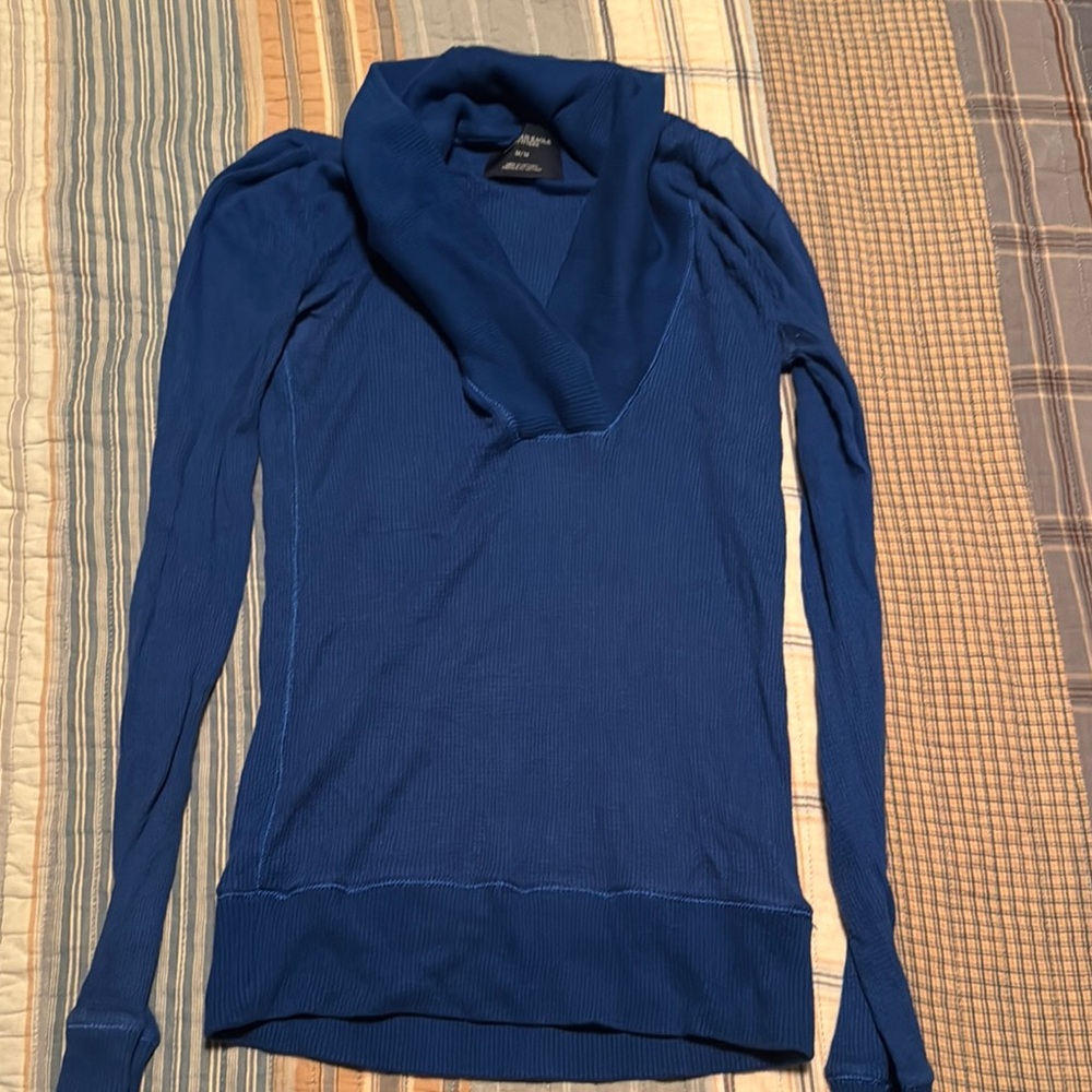 American Eagle Outfitters Blue Cowl Neck Sweater